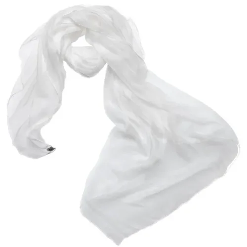 Silkechiffon 1163 XL - Hvidt, 1163-00, hvidt, tørklæde, silketørklæde, silke, ren silke, 100% silke, stola, bolero, sjal, konfirmation, konfirmationstøj, konfirmationstilbehør, kor, luksus, lækkert, smukt, biti, ribe, håndrullede kanter, let, tyndt, fint, elegant,