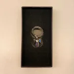 Nøglering Engel blank Sølv, engel, engelnøglering, skytsengel, amulet, passer på dig, en kærlig tanke, gaveide gave, flot, smuk, sølvfarvet, blank, biti, ribe, valentines, dag, gave, kærlighed,