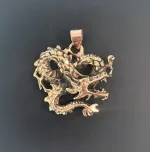 Vikingevedhæng i bronze - Snoet Drage Vikingevedhæng i bronze - Snoet Drage drage smykke vikingesmykke - vedhæng snoet drage i bronze