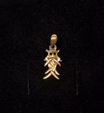 Vikingevedhæng i Bronze - Odinmaske Lille, xs, mini, 05-356-2-00, vikingevedhæng i bronze odin, lille, vedhæng, bronze, århusmasken, museumssmykke, museum, vedhæng, gyldent, fint, fund, biti, ribe, halskæde, billigt, ægte, original,