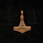 vikingevedhæng bronze thorshammer mjølner dobbeltsidet