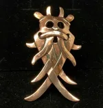Vikingevedhæng i Bronze - Odinmaske XL