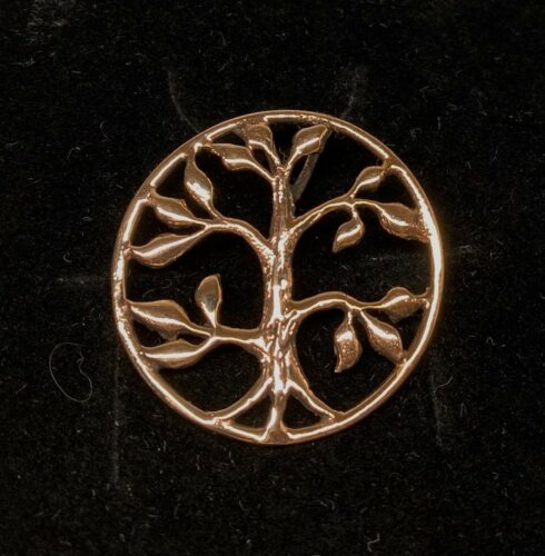 Bronze Vikingevedhæng - Livets træ 5-grenet Yggdrasil, Vikinge vedhæng i bronze - Livets træ "Yggdrasil - 5-grenet" vikingevedhæng bronze livets træ yggdrasil