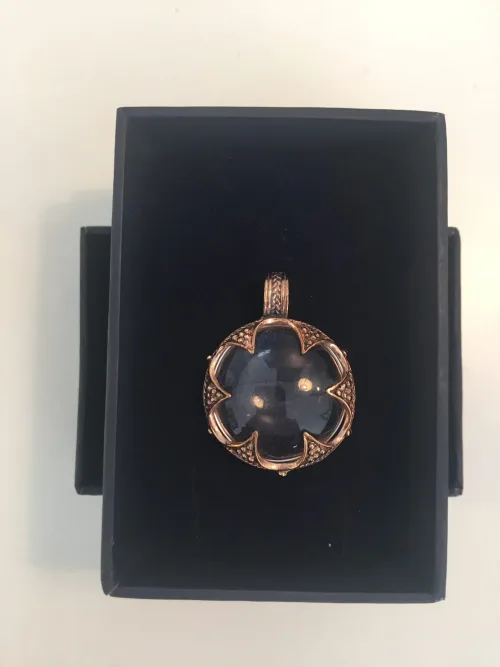 vikingesmykker - vikingevedhæng m gotlandsk krystal