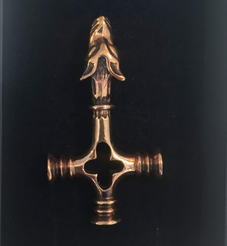 Vikingevedhæng i bronze - "Islandsk Kors" med Fenris vikingesmykke - vikingevedhæng vedhæng bronze vikinge kors ulvekorset islandsk