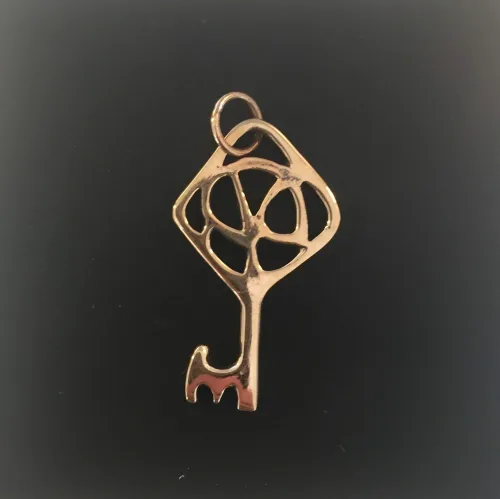 Vikingevedhæng i bronze - Himmelnøgle stor vikingesmykke - vikingevedhæng vedhæng bronze vikinge nøglen til himmeriget, himmelnøgle, amulet, original, ægte, fund, vikingesmykker, museumssmykker, kobberbryllup, gave, gaveide, aser, fund, guder, gamle, mytologi, nordisk, biti, ribe