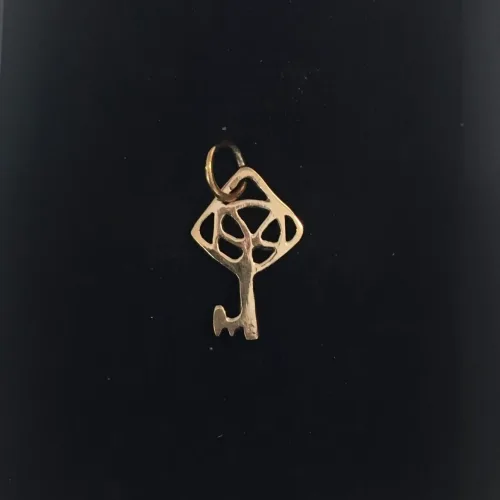 Vikingevedhæng i Bronze - Himmelnøgle Lille, Vikingevedhæng i bronze - "Nøglen til Himlen" lille vikingesmykke - vikingevedhæng vedhæng bronze vikinge nøglen til himmeriget