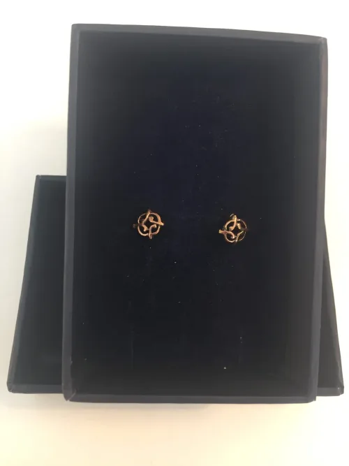 vikingesmykke - ørestikkere øreringe livets gang i bronze