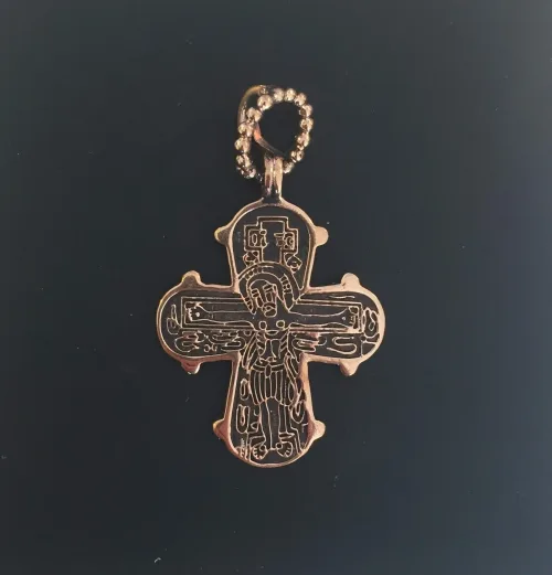 Bronze vedhæng Dagmarkors stort, dronning dagmar, ribe, bronze, bronzekors, gyldent, billigt, stort, kors, smukt, kraftigt, flot, vikinger, vikingetid, vikingesmykker, domkirke, ribe,