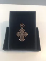 Vedhæng Kors i bronze - "Dagmarkors" med to sider vikingesmykke - vikingevedhæng vedhæng bronze dagmarkors