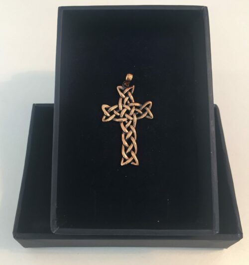 Vedhæng i bronze - Kors keltisk Flet vikingesmykke - vikingevedhæng vedhæng bronze keltisk kors