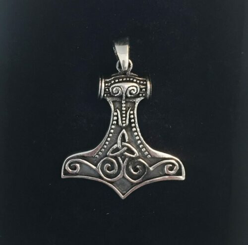 vikingesmykke vikingesmykker vikingevedhæng vedhæng - thorshammer med slangeøjne