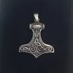 vikingesmykke vikingesmykker vikingevedhæng vedhæng - thorshammer med slangeøjne