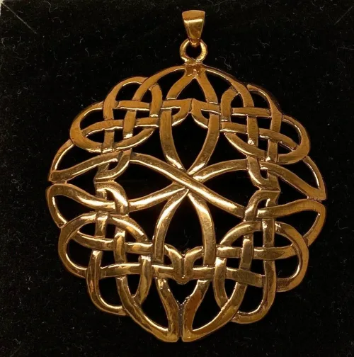 Vikinge vedhæng bronze - Stort Hængesmykke keltisk flet, vedhæng, bronze, smykke, vikingesmykke, museums, kopi, vikingefund, fund, danefæ, nordisk, mytologi, mythology, nordiske guder, nordisk tro, aser, asatro, gamle, ribe, vadehavet, biti, nordens ældste by, danmarks ældste by,