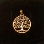 Vikinge vedhæng i bronze - Livets træ - Yggdrasil med krummelurer