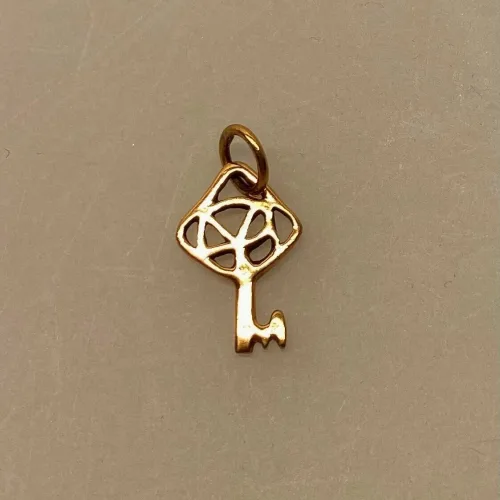 Vikingevedhæng i Bronze - Himmelnøgle Lille, Vikingevedhæng i bronze - "Nøglen til Himlen" lille vikingesmykke - vikingevedhæng vedhæng bronze vikinge nøglen til himmeriget