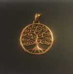 Vikinge vedhæng i bronze - Livets træ - Yggdrasil med krummelurer