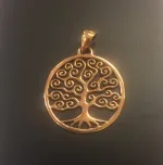 Vikinge vedhæng i bronze - Livets træ - Yggdrasil med krummelurer