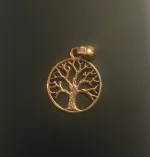 Vikinge vedhæng i bronze - Livets træ - lille rund Yggdrasil