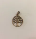Vikinge vedhæng i bronze - Livets træ - lille rund Yggdrasil
