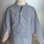 Bondeskjorte til børn - stribet stof Mælkedreng (stof 145)