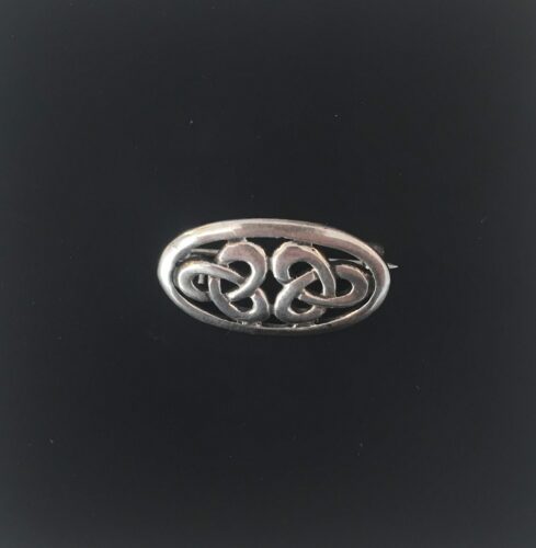 vikinge broche i sølv keltisk lille oval