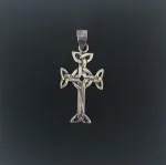 Vedhæng i sølv Lendalfoot Kors, np, 06-346-2, evighed, uendelighed, kors, sølvkors, vikingekors, vikinger, vikingetid, keltertid, keltisk mønster, fund, sølvkors, sølvvedhæng, ægte, original, oprindelig, gammelt, kopi, kopismykke, museumssmykke, ribe, biti