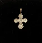 Vedhæng i sølv - Dagmarkors apostle, Vedhæng i sølv - Dobbeltsidet Dagmarkors, dronning dagmar, ribe, vadehavet, biti, museums smykker, kopismykker, vikingekopier, kors, fund, danefæ, kristent kors, sølvkors, sterling sølv, ægte sølv,