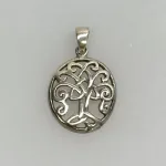 vikingesmykke - vedhæng livets træ yggdrasil i sølv