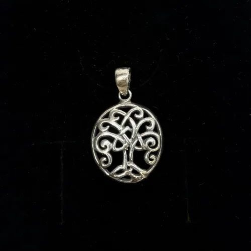 vikingesmykke - vedhæng livets træ yggdrasil i sølv