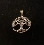 Vikingevedhæng i sølv - Livets træ ovalt med hjerter flad - asatro, thor, freja, fenris, livets træ, livstræ, kærlighed, konfirmationsgave, mors dag, gave ide, sølvvedhæng, sølv, sterling sølv, vikingesmykke,