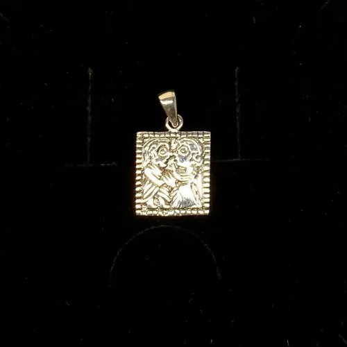 vikingesmykker vikingesmykke guldgubbe dobbeltgubbe, amulet, elskende, par, kys, kærlighed, museumssmykker, ægte, sølv, smykker, vikingesmykker, kopi, fund, udgravninger, nordiske, guder, tro, aser, mytologi, vedhæng, gave, gaveide, bryllup, valentine, bryllupsdag, kæreste, biti, ribe