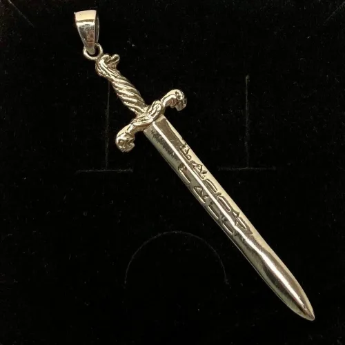 Vikingevedhæng i sølv - Sværd, vikingesmykke, museums, museumssmykker, kopismykker, vikinger, ribe, nordens ældste, vadehavet, nationalpark, biti, nordiske smykker, guder,