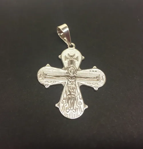 Vedhæng i sølv Dagmarkors apostle, Vedhæng i sølv - Dobbeltsidet Dagmarkors, dronning dagmar, ribe, vadehavet, biti, museums smykker, kopismykker, vikingekopier, kors, fund, danefæ, kristent kors, sølvkors, sterling sølv, ægte sølv,