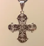 Vedhæng i sølv Dagmarkors apostle, Vedhæng i sølv - Dobbeltsidet Dagmarkors, dronning dagmar, ribe, vadehavet, biti, museums smykker, kopismykker, vikingekopier, kors, fund, danefæ, kristent kors, sølvkors, sterling sølv, ægte sølv,