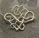 Vikingesbroche i sølv - Ribe Broche i Urnesstil "kamp"