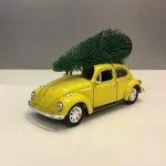VW Folkevogn Bobbel Classic med juletræ på taget - Gul,VW Folkevogn "bobbel " classic med juletræ på taget - Gul