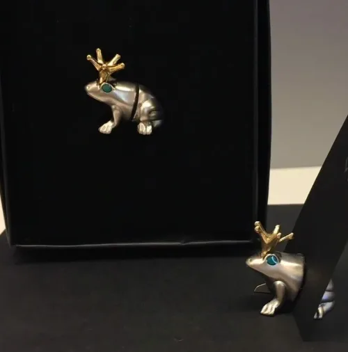 Memo - Fotoholder Frø med krone - Frøprins