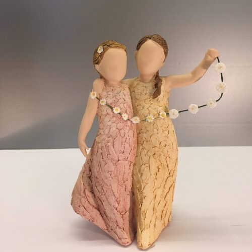 Friendship - More Than Words, venskab, veninder, kusiner, bedste, ven, hjerteveninder, blomster, gave, særlig, speciel, gaveide, konfirmation, figur, håndlavet, biti, ribe, modelleret,