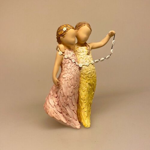 Friendship - More Than Words, venskab, veninder, kusiner, bedste, ven, hjerteveninder, blomster, gave, særlig, speciel, gaveide, konfirmation, figur, håndlavet, biti, ribe, modelleret,