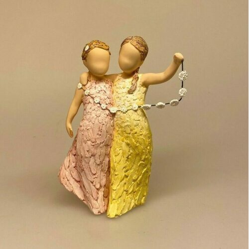 Friendship - More Than Words, venskab, veninder, kusiner, bedste, ven, hjerteveninder, blomster, gave, særlig, speciel, gaveide, konfirmation, figur, håndlavet, biti, ribe, modelleret,