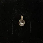 Vikingevedhæng i Sølv m. Gotlandsk Krystal - XS, vedhæng, lille, kugle, krystal, bjergkrystal, forstørrelsesglas, vikingesmykker, vikinger, fund, original, kopi, ægte