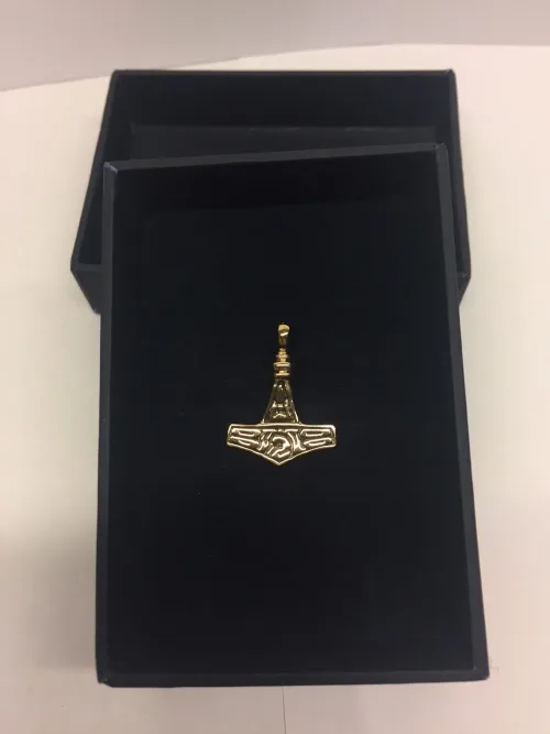 vikingevedhæng bronze thorshammer mjølner dibbeltsidet