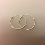 ,Creoler i sølv Ø 25 mm glatte hoops 2 mm mm, runde, ørenringe, øreringe, ringe, billige, ægte sølv, sterling sølv, kvalitet, smarte, biti, ribe