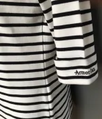 Armorlux T-shirt - Model 5409 - Interlock bomuld 3/4 ærmer med opslag Dame Hvid/Marine