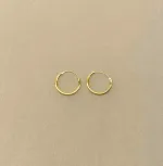 Creoler - Ø 12 mm øreringe forgyldt sølv - glatte Hoops, øreringe, ørenringe, hoops, loops, creol, creoler, runde. runde ringe, guld, ægte, forgyldt, forgyldte, guldbelagt, stine a, maanesten, pico, billige, gode, god kvalitet, moderne, cool, in, smarte, enkle, stil,