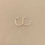 Creoler i sølv Ø 14 mm glatte hoops, Ø 14 mm Creoler sølv - glatte hoops, creol, creoler, hoops, ørenringe, øreringe, runde, sølv, sterling sølv, ægte sølv, biti, ribe, billige, flotte, god kvalitet