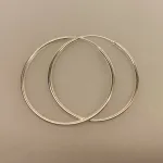 sø, 2045, Creoler i sølv Ø 45 mm glatte hoops 2 mm, store, tynde, flotte, hoops, creoler, øreringe, ørenringe, sølvøreringe, sølvhoops, ægte, sterling, sølv, 925, massive, holdbare, billige, nikkelfri, allergivenlige, allergitestede, danske, brands, nye, tilbud, lette, moderne, gaveide, konfirmation, student, stine a, enamel, kønig, enamel, maanesten, pico, biti, ribe