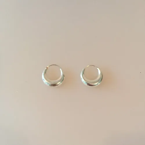 Croissant Creoler i sølv Ø 12 mm ,Creoler i sølv Ø 12 mm Croissant, Ø 12 mm Croissant Creoler sølv, små, chunky, tykke, cool, nikkelfri, ægte sølv, sterling sølv, specielle, cool, kvalitet, øreringe, ørenringe, runde, biti, ribe