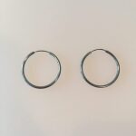 creoler øreringe hoops sort oxideret sølv